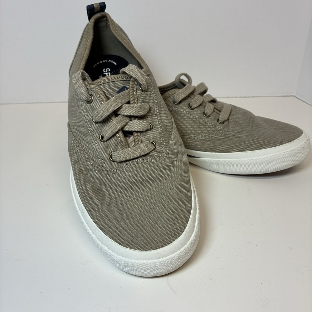 Sperry Pier Wave Cvo Retro Women's Shoes Size 8 Khaki Lace Up Low Top Sneakers